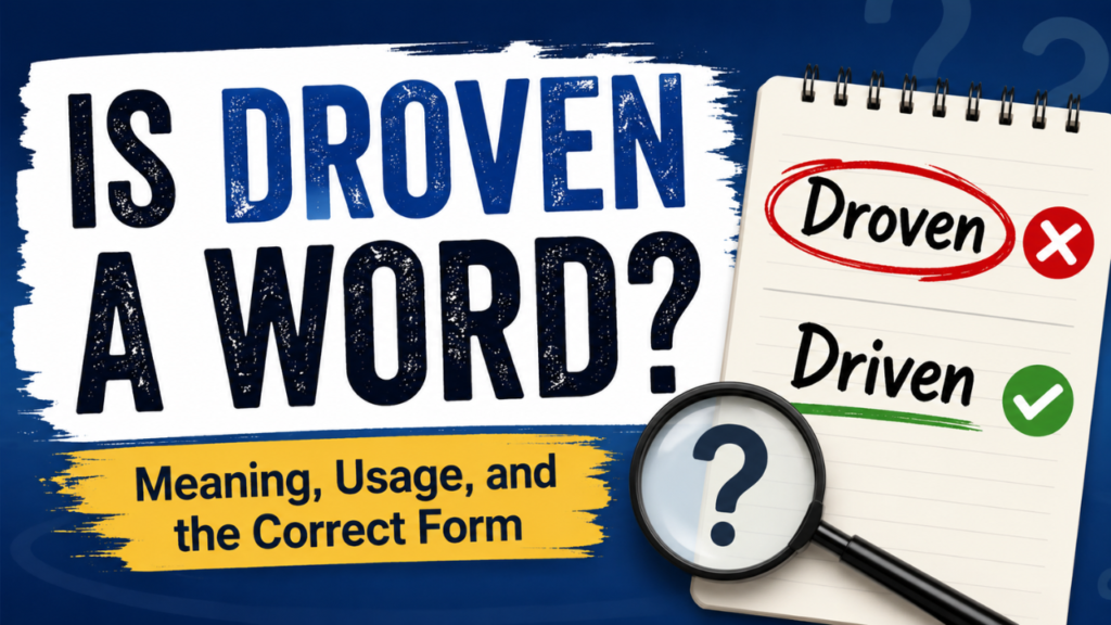 Is Droven a Word