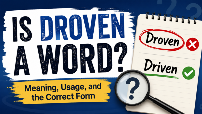 Is Droven a Word